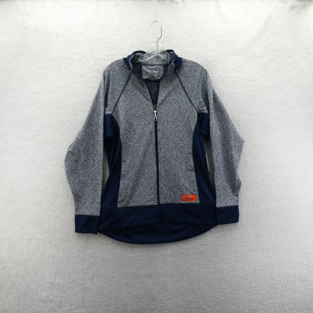 G-III Jacket Womens Medium Detroit Tigers Blue Space Dye Full Zip MLB Baseball